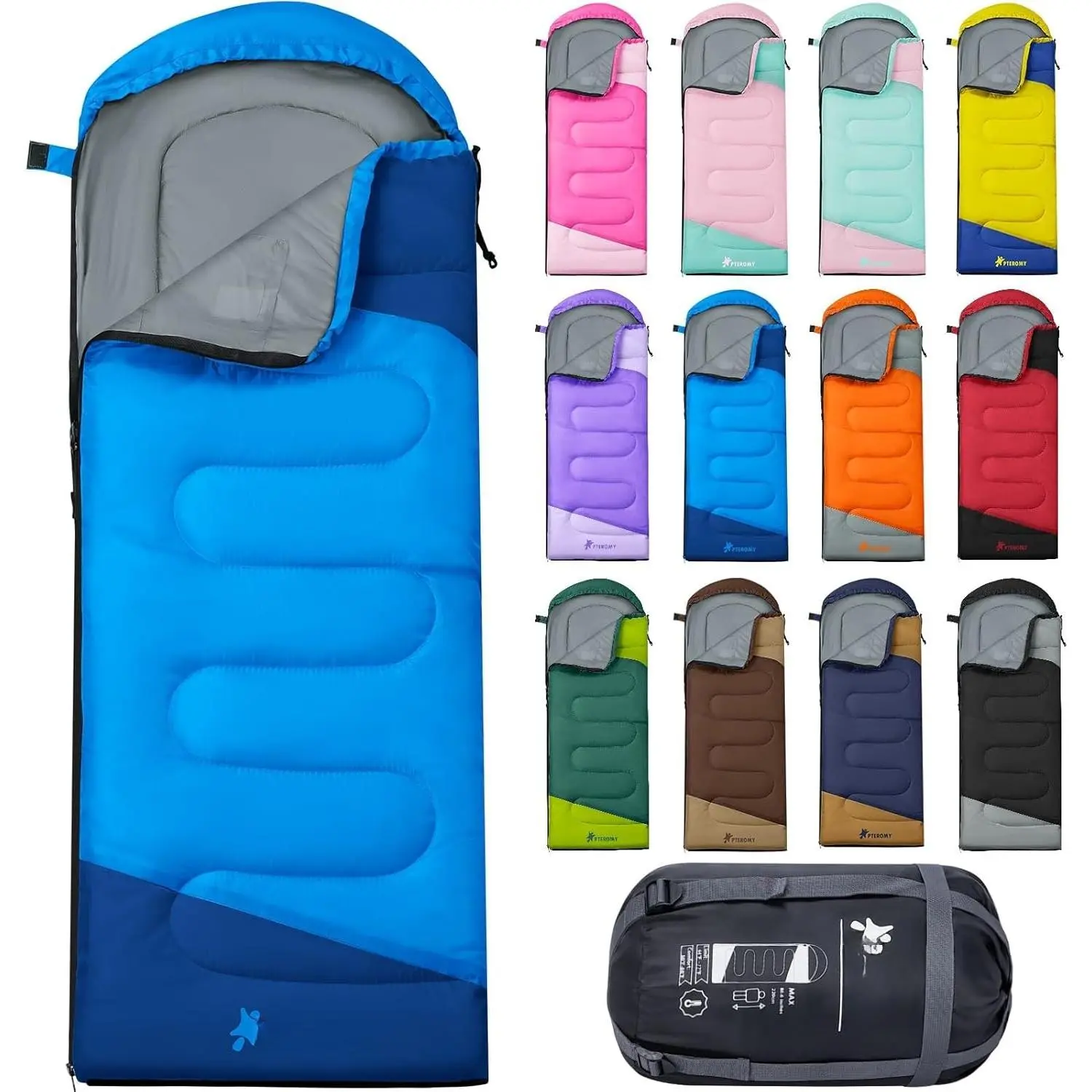 Sleeping Bags for Adults, Lightweight and Machine Washable, Water Resistant Backpacking Camping Sleeping Bag for Warm Cold Weather, Camping Essentials for Hiking Travel