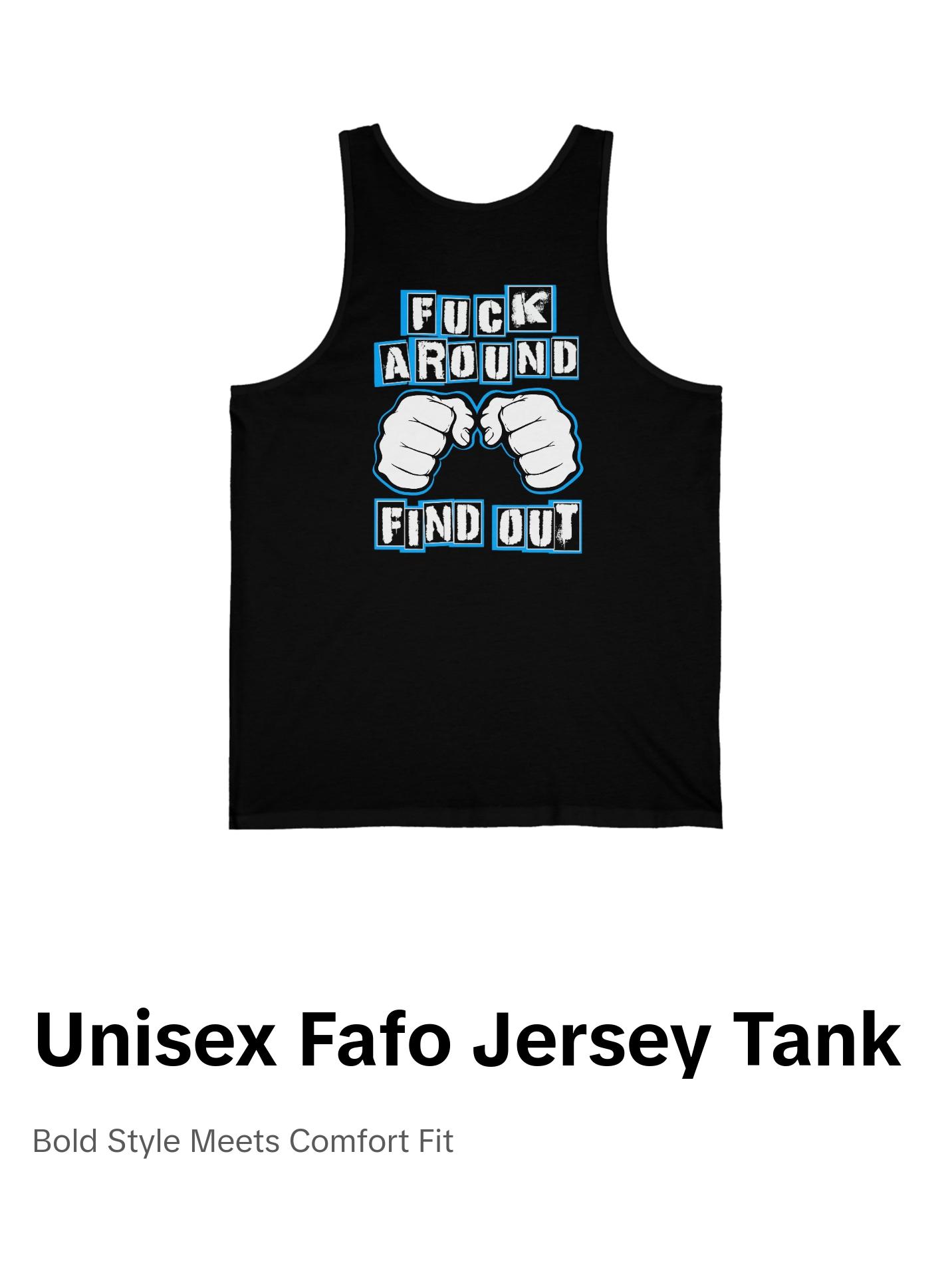 FAFO Unisex Jersey Tank