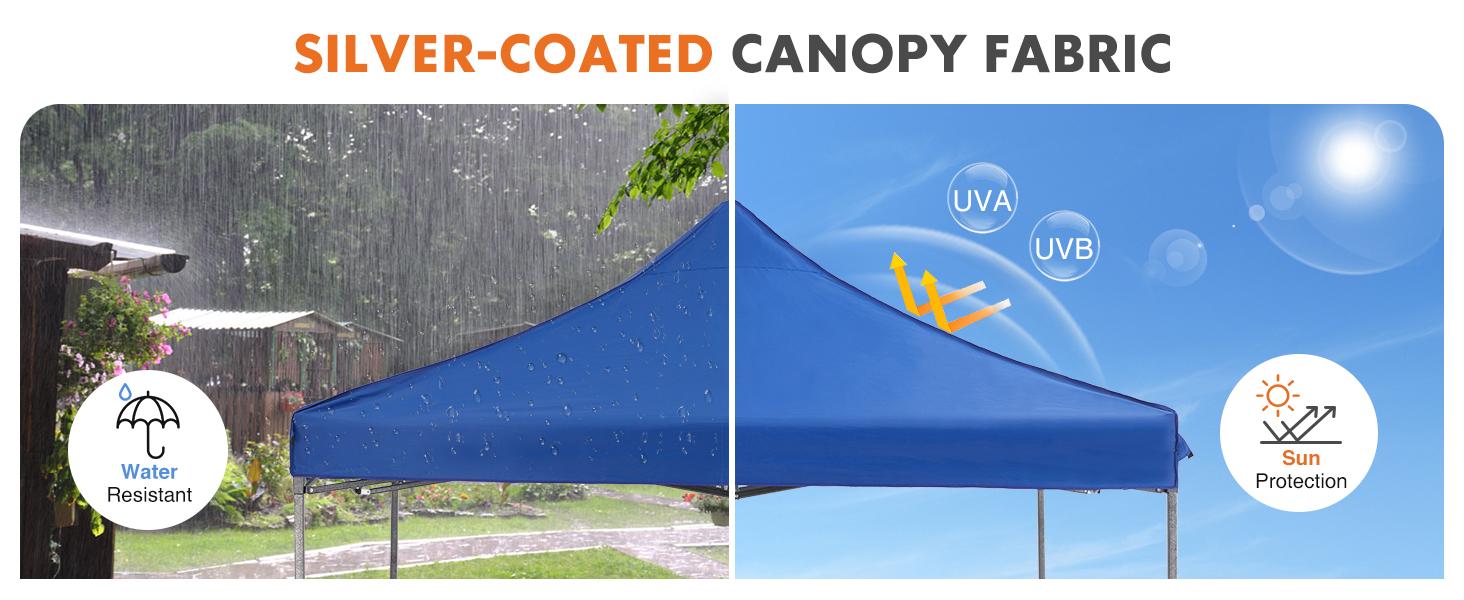 【Deal】Sweet Furniture Instant Pop Up Canopy Tent with Sand Bags - 10ft x 10ft Outdoor Shade Shelter for Parties, Camping, and Beach