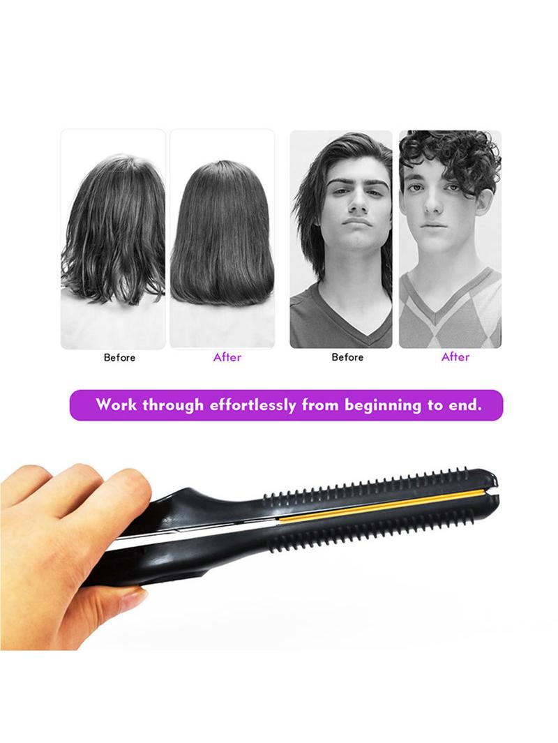 【Renhui】Professional Adjustable Hair Straightener, US Plug LCD Display Hair Straightening Flat Iron Hair Styling Tool for Salon & Barber Shop, Winter Gift