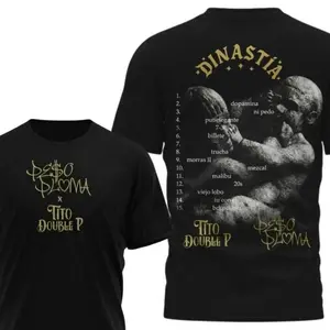 Dinastía Tito Double P x Peso Graphic Unisex T-Shirt, Corridos Style Fan Tees, Bold Cultural Print, Mexican Heritage Apparel for Men _ Women