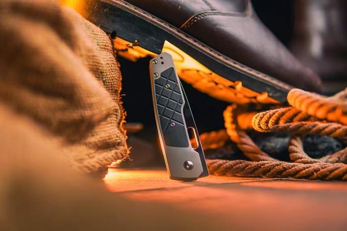 Artisan Cutlery Gambit Pocket Folding Knife with CPM S90V Steel Blade and Titanium Handle Design By Ray Laconico Artisan Cutlery Gambit Pocket Folding Knife with CPM S90V Steel Blade and Titanium Handle Design By Ray Laconico