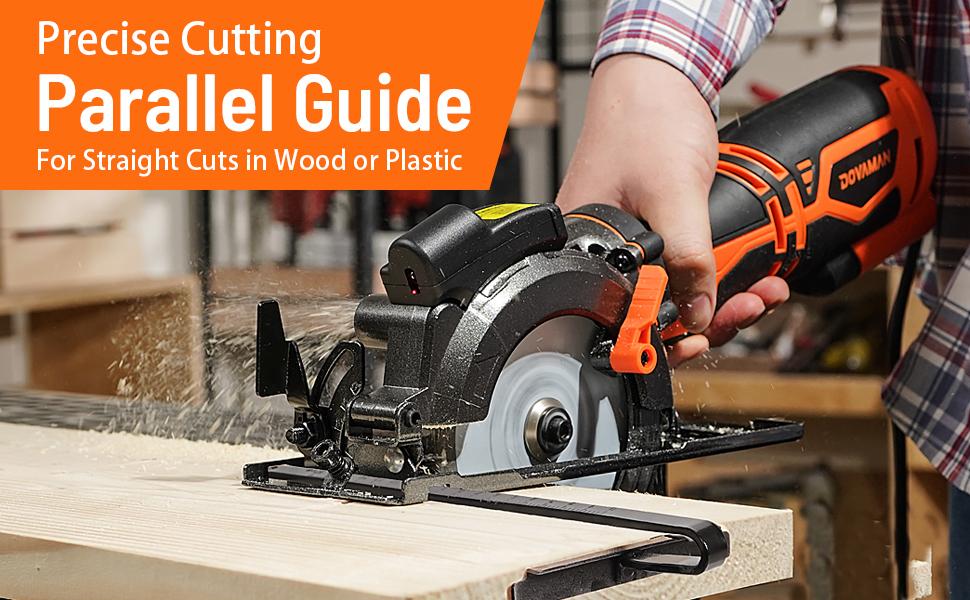 DOVAMAN Circular Saw, 5.8A 4-1/2" w/Laser, Auxiliary Handle, 6 Saw Blades(4½", 4¾") Max Cutting Depth 1-11/16", Wood, Soft Metal, Plastic, Tile-MCS01A DOVAMAN Circular Saw, 5.8A 4-1/2" w/Laser, Auxiliary Handle, 6 Saw Blades(4½", 4¾") Max Cutting Depth 1-11/16", Wood, Soft Metal, Plastic, Tile-MCS01A
