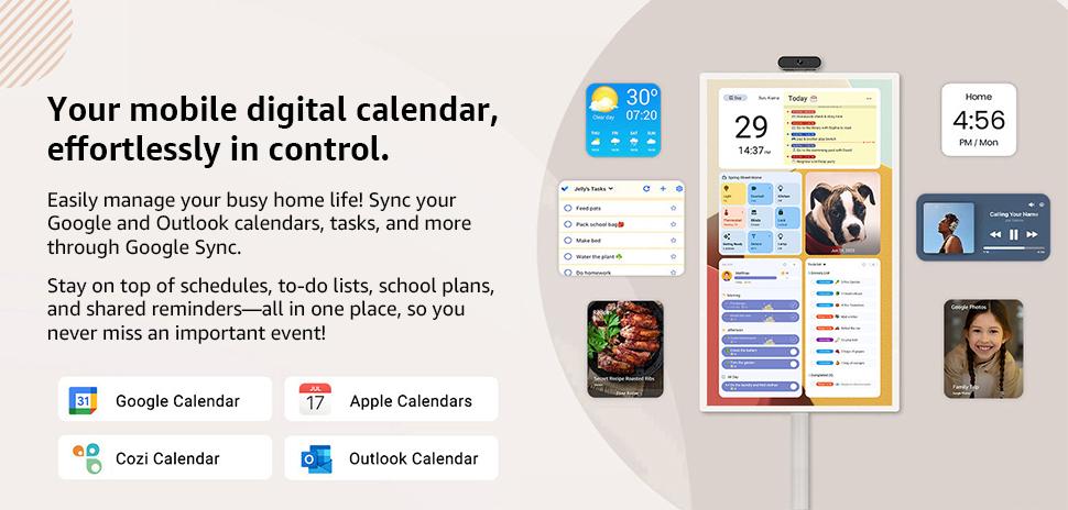 2026 Apolosign New 15000mAh Battery Upgrade, Gen 2 Portable 32" 4K UHD Smart TV Tablet, Android 15, Touchscreen Display, 16GB RAM + 256GB Storage, WiFi 6, Voice Remote, Google Play, 6H Wireless Viewing