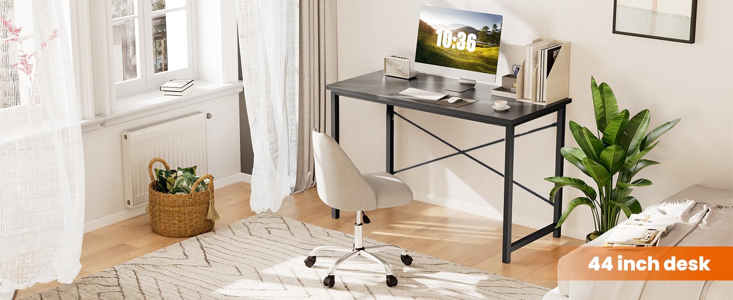 Furnest Indoor Furniture Table & Desks Computer Desk-Home Office Desk Writing Desks Work Table Study Table Modern Simple Style Student Desk with Storage Bag & Hook Wooden Desk for Home Bedroom