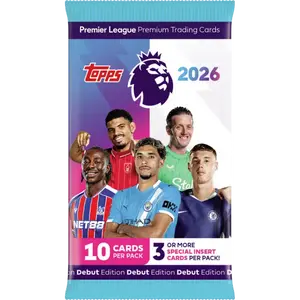 X 4 (FOUR) Single PACKS - 2026 Topps Premier League Debut Edition Booster PACKS
