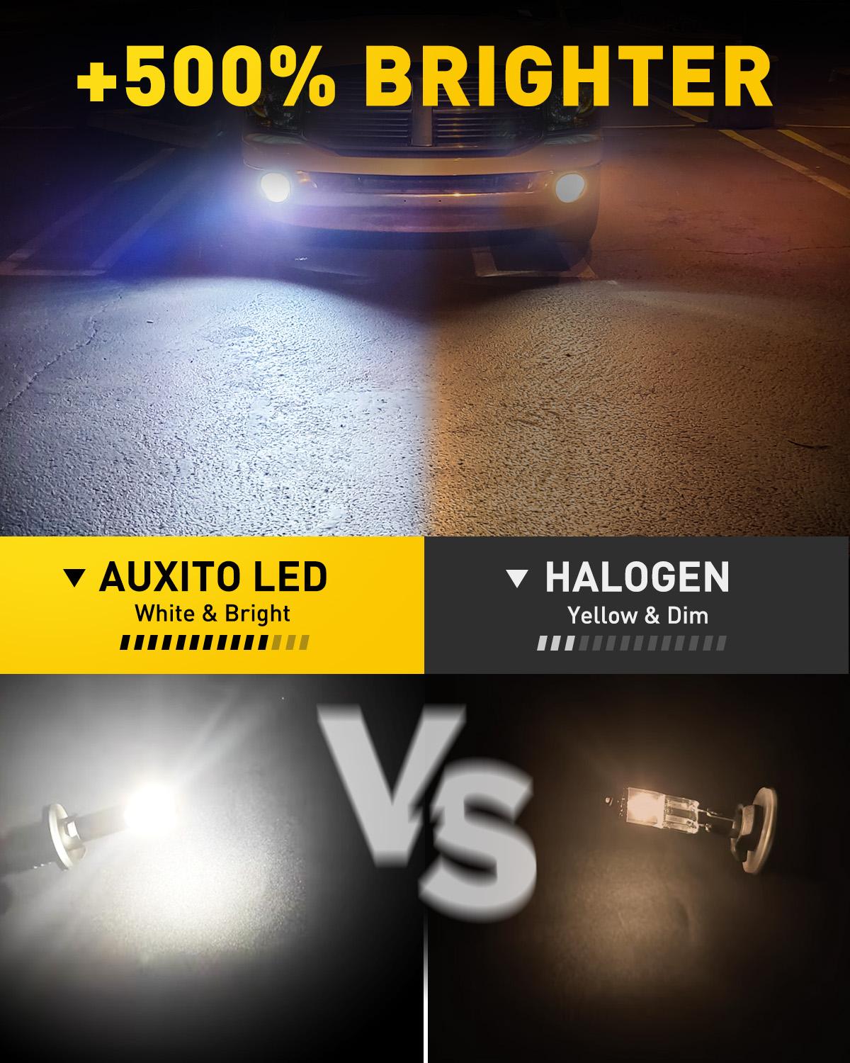 AUXITO 880 LED Fog Light Bulbs Bright White 4000LM 20W High Power DRL Headlight