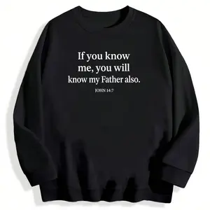 Vintage John 14:7 Long Sleeve Top – Casual Statement Sweatshirt with Timeless Style