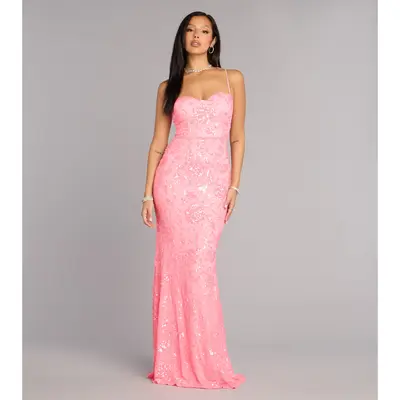 Helsi Margot Strapless Floral Sequin Maxi Dress - TikTok Shop