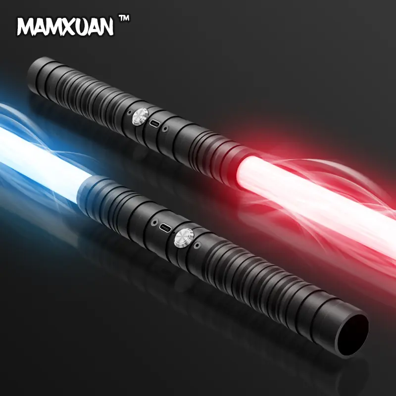 Lightsaber, 2 pack upgraded version with 15colors and 3 combat sound modes, USB-C Dueling lightsaber toy, Neopixel Lightsaber equipped with a sturdy metal handle, suitable for children and adults to dress up and role-play. Star Aluminum Alloy