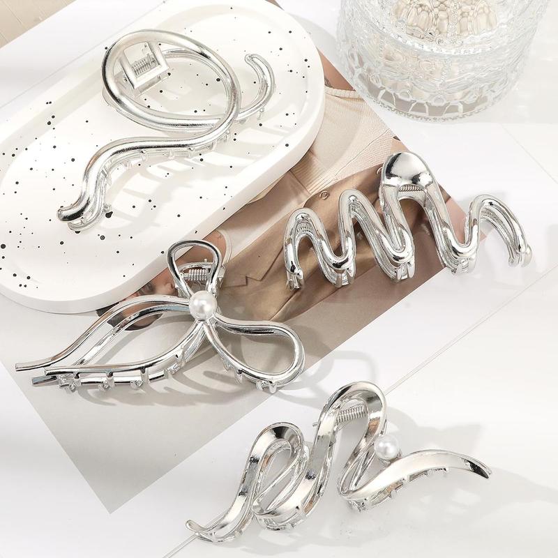 4-Piece Suit Hair Clips Metal Claw Clip for Women Strong Hold Claw for Heavy Hair Irregular Large Clips Hair Accessories for Long Thick Hair 4-Piece Suit Hair Clips Metal Claw Clip for Women Strong Hold Claw for Heavy Hair Irregular Large Clips Hair Accessories for Long Thick Hair