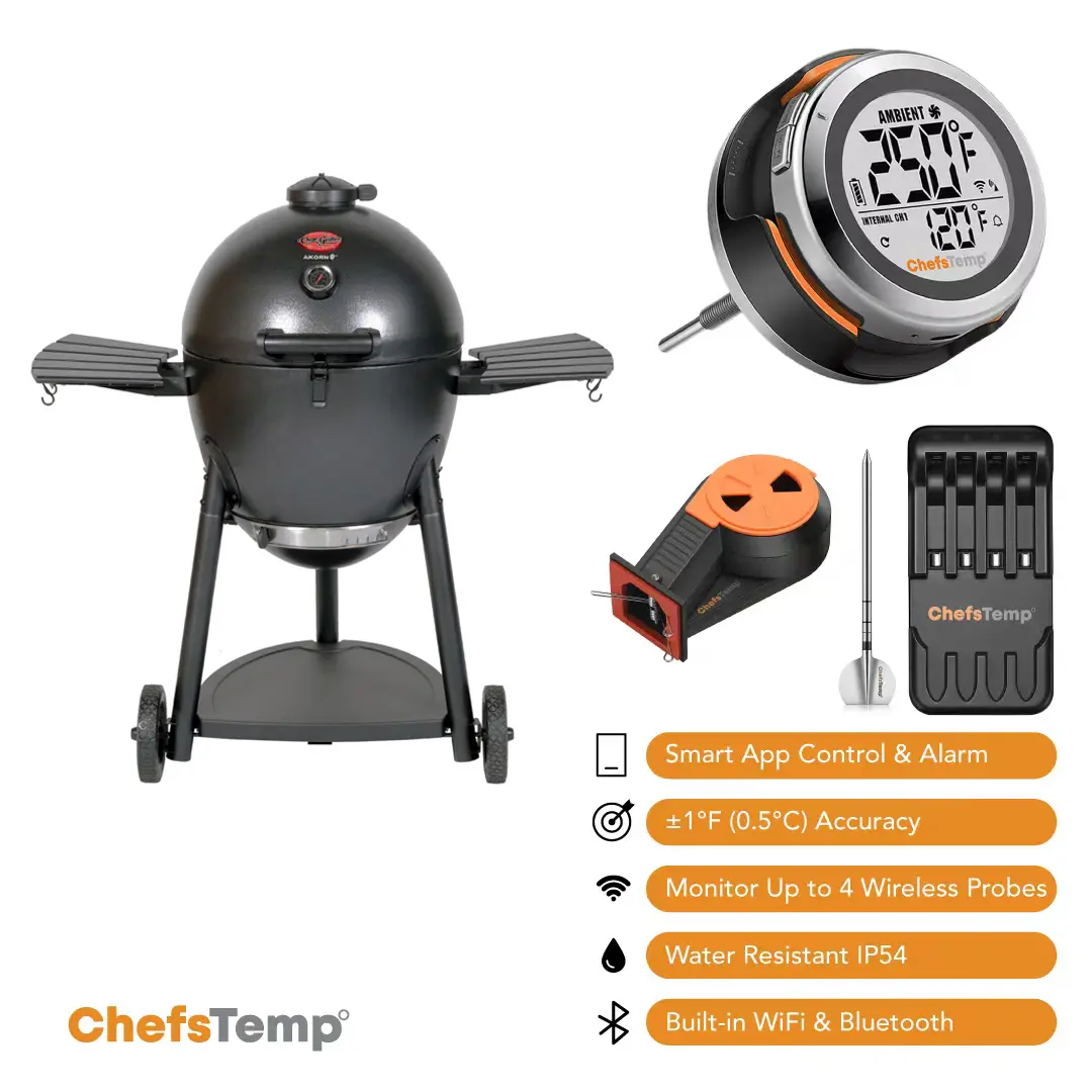 ProTemp S1 Wireless Digital Meat Thermometer - Kitchen Utensils for Akorn, Vision, or Other Kamado Grills