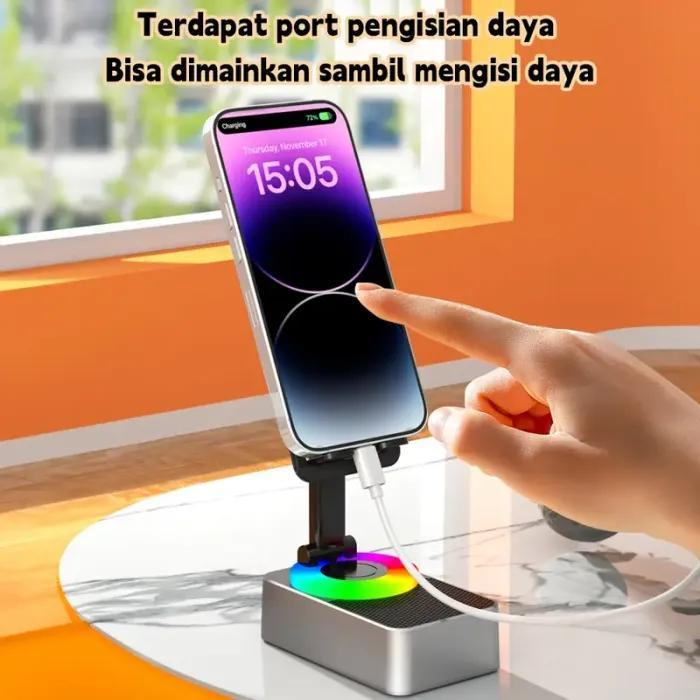 5 in 1 Wireless Audio Bluetooth Speaker, Portable & Foldable Stand, Emergency Power, 5.3FM HD Bassup Answer Calls, for iPhone Android