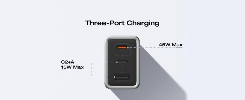 EF ECOFLOW USB C Charger, Rapid 65W GaN Type C Charging Block with Foldable Plug, Fast Wall Charger Compatible with iPhone 15/14/13, Galaxy, Pixel 4, iPad, AirPods, Apple Watch (USBC Cable Included)