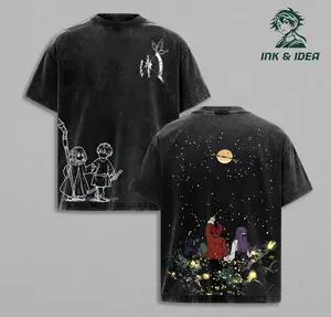 Stark Fern "Under the Stars" Frieren Season 2 Beyond Journey's End  Anime Shirt Washed Manga Washed Heavy Cotton T-shirt Gift For Anime Fan Streetwear Unisex Tee.
