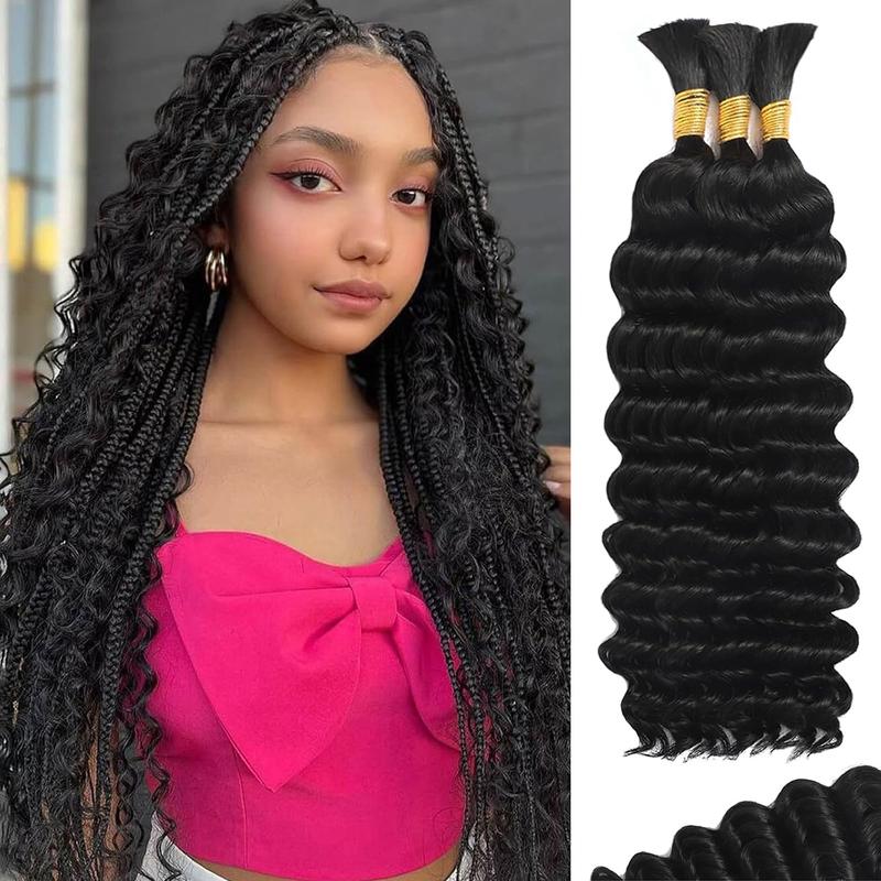 100% Real Human Hair Braiding Hair Deep Wave Bohemian Deep Wave Bulk 100% Human Braiding Hair for Boho Braids Wet and Wavy Boho Knotless Braids Hair Extensions No Weft Natural Color 100% Real Human Hair Braiding Hair Deep Wave Bohemian Deep Wave Bulk 100% Human Braiding Hair for Boho Braids Wet and Wavy Boho Knotless Braids Hair Extensions No Weft Natural Color