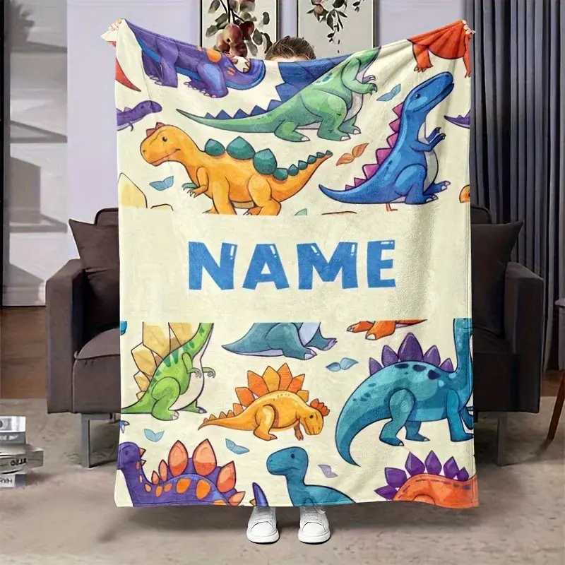 Personalized dinosaur blanket: cute and warm, suitable for all seasons