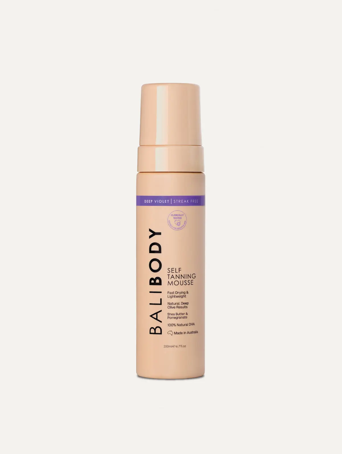 Bali Body | Deep Violet Self Tanning Mousse - Ultra Dark Self Tanner, Violet-Based Sunless Tan for Deep Olive Glow, Streak-Free Fast-Drying Formula, Hydrating, All Skin Types Including Sensitive Skin