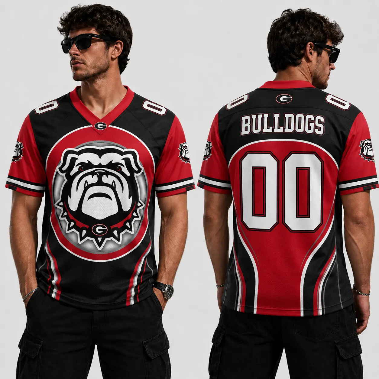 Custom Georgia Bulldogs Football Jersey, School Spirit Game Day Shirt, Back to School Team Gift