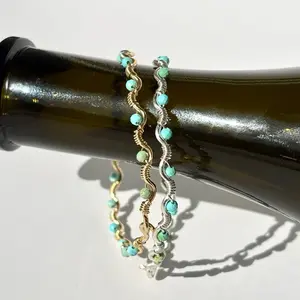 December Turquoise Birthstone Bracelet | Handmade Wire Wrapped Jewelry