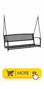 VINGLI Heavy Duty 660 LBS Wooden Swing Frame with Extra Bottom Connection Board, Upgraded A-Frame Porch Swing Bench Stand for Indoor & Outdoor (Rustic)