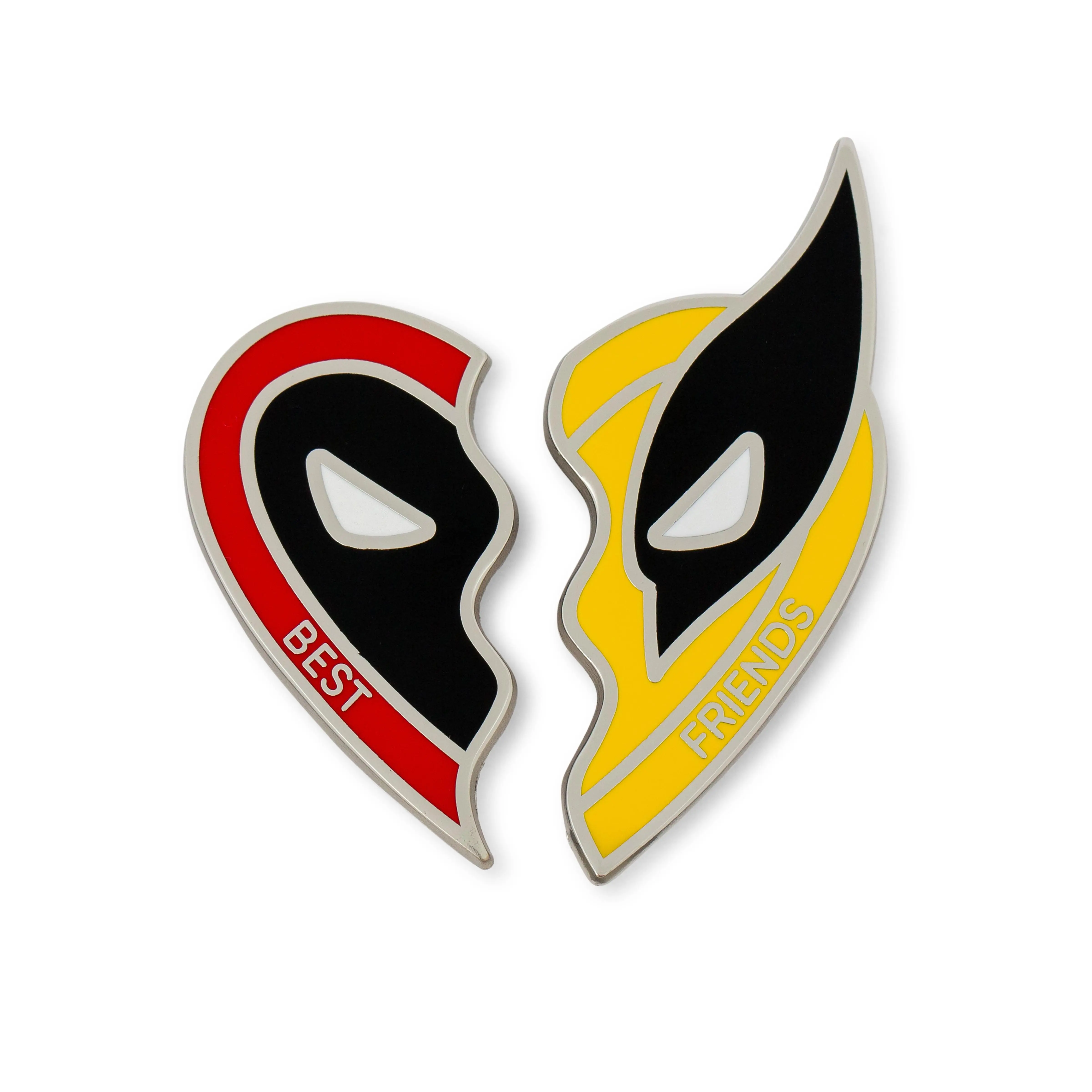 Officially Licensed Marvel Studios Deadpool & Wolverine "Best Friends" 2-Piece Enamel Pin Set, Collectibles for Fans of All Ages, Fashion Accessory for Everyday Attire