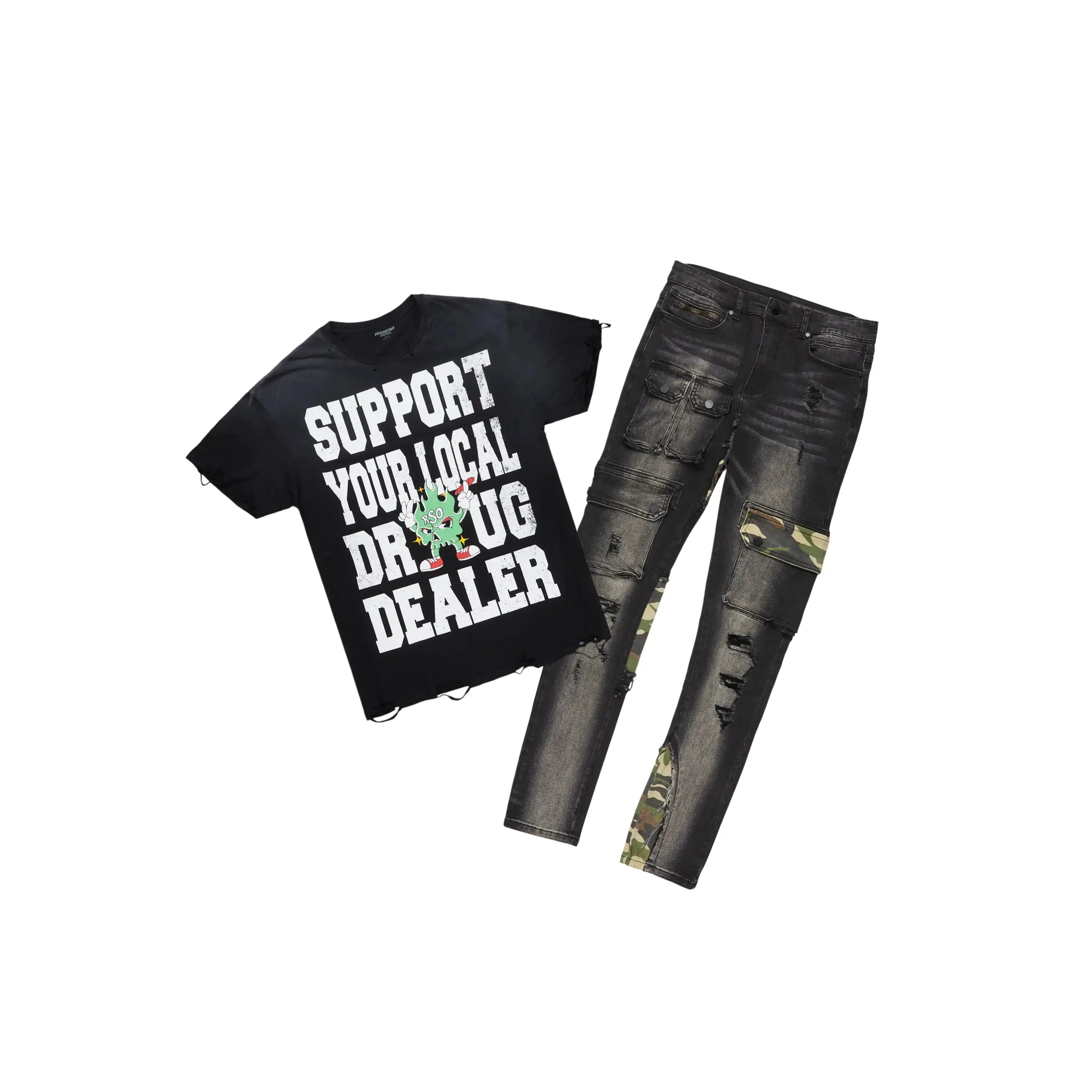 Tarl Black T-Shirt & Zeta Slim Jean Bundle