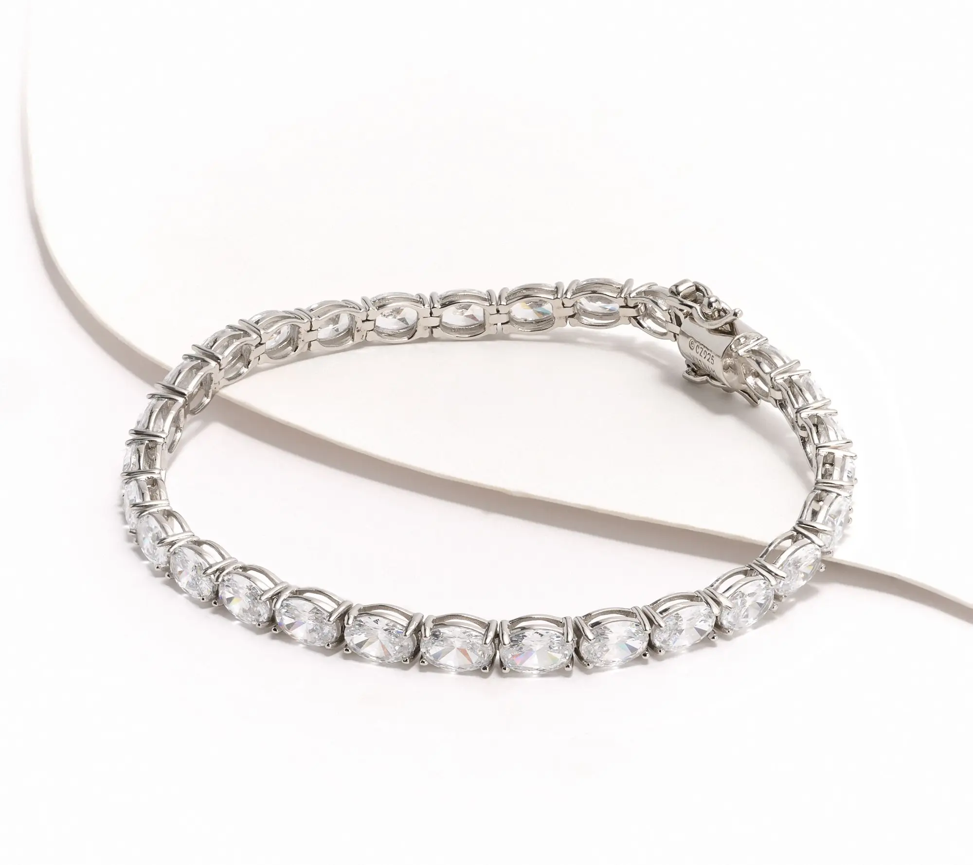 Diamonique Choice of Cut 6mm Tennis Bracelet, Sterling Silver