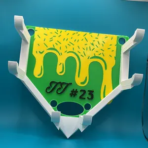 Dugout Drip Baseball Fence Organizer - 3D Printed PETG Material Personalized with Player Name Number Custom Colorway Hooked on Chain Link Fence for Gear Storage