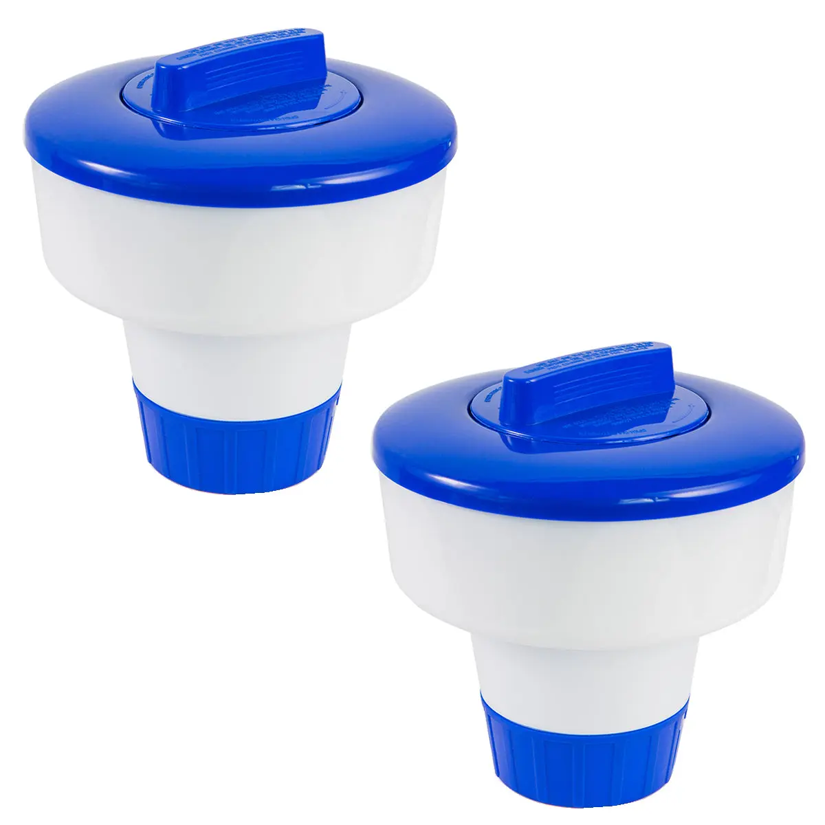 XtremepowerUS 3" Round Bromine Tablet Floating Dispenser Pool Accessory - 3 lb Capacity, Sun Protection, 2pc Set for Above Ground & Swimming Pool Accessories