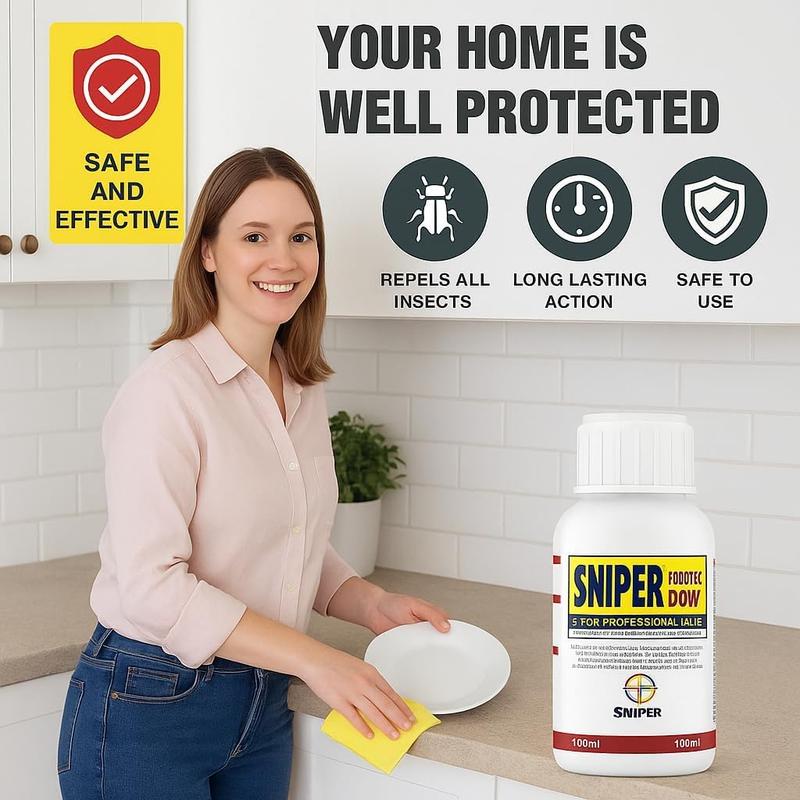 Sniper MoonSpry Roach Repellent Kit Powerful Cockroach Exterminator Gel Bait Pest Control for Indoor & Outdoor Use with Rodent Repellent Pouches