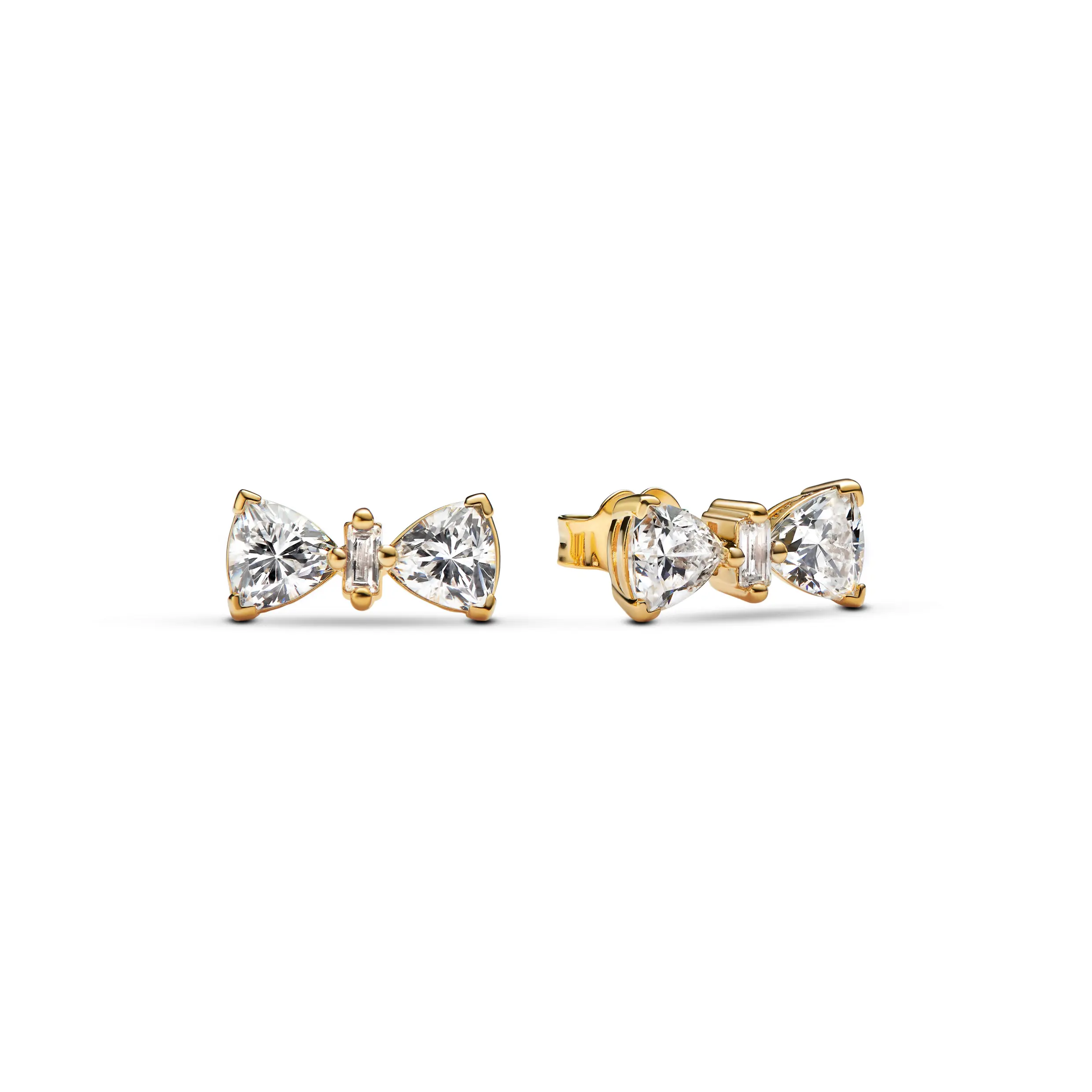 Pandora Timeless Sparkling Bow Stud Earrings 263507C01 - Classic Unisex Semiprecious Stone Jewelry for Adults, Everyday Wear (US Market)