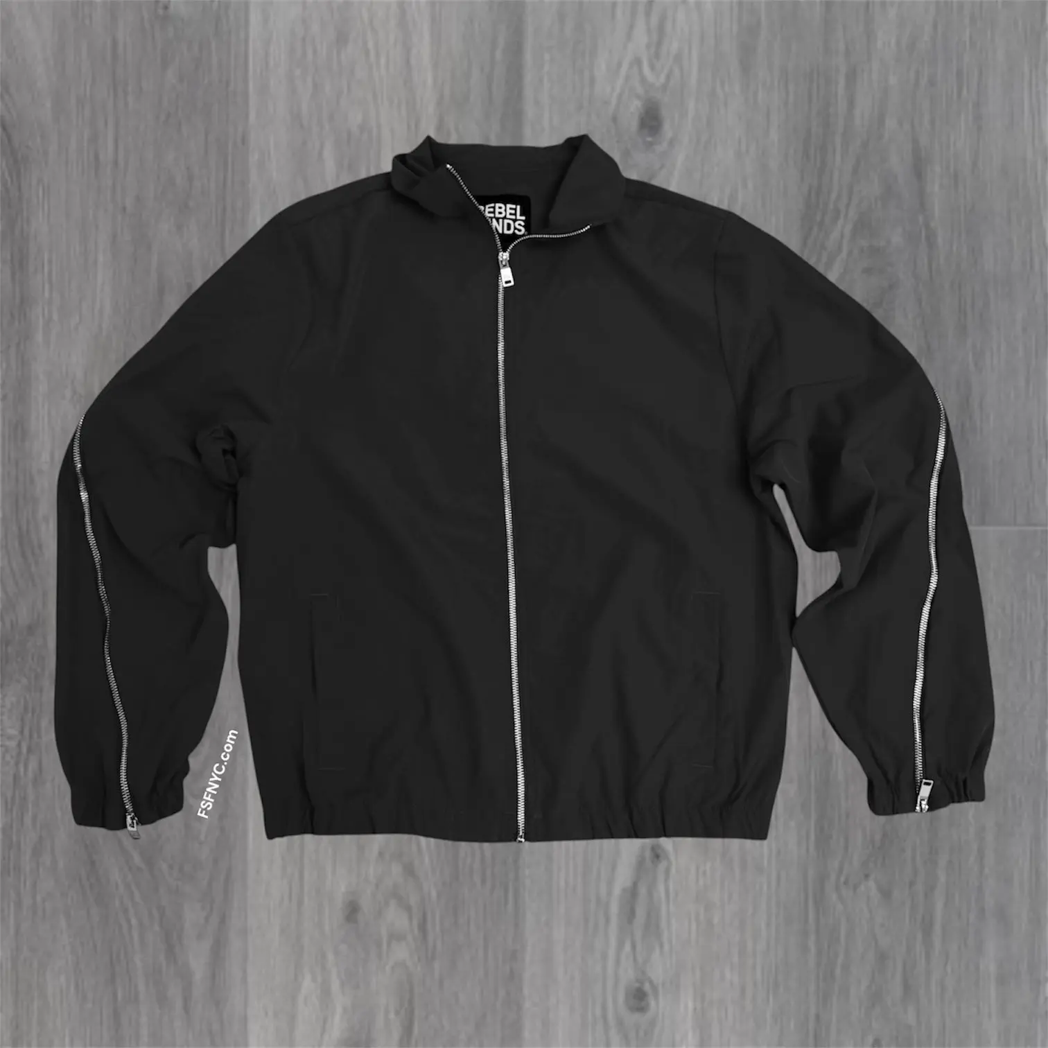 Rebel - Windbreaker Zipper Jacket - Black - 501