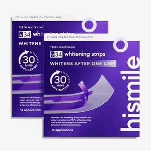 HiSmile Whitening Strips, Teeth Whitening Strips, Purple Tooth Whitening, Tooth Stain Treatment, Combining Whitening and Colour Correction