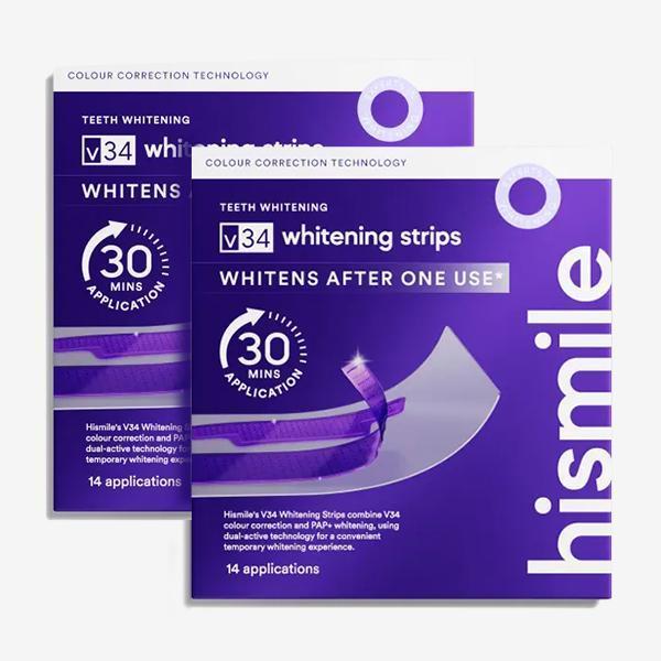HiSmile Whitening Strips, Teeth Whitening Strips, Purple Tooth Whitening, Tooth Stain Treatment, Combining Whitening and Colour Correction
