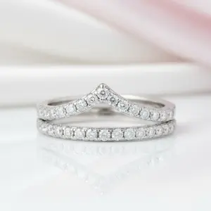 Round Cut Diamond Option Classic Stackable Wedding Ring Band