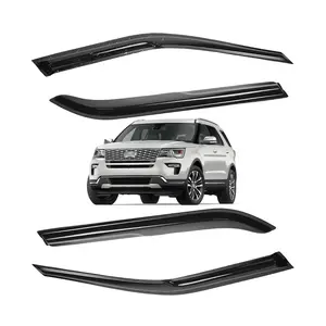 Tape-on -For Ford Explorer Sport 2011-2019 Window Visor-Black# Rain guard# Rainproof#Sun Shade#UV Protection# Easy-Install # Vent Shades# Car Windshield# Car Weather Shields# Wind Deflector