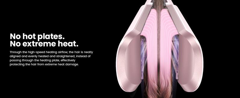 SUPGALIY Hair Straightener 2 in 1 Wet to Dry Hair Dryer and Straightener  High-Speed Airflow Rapid Heat-Up  Pink Curly Iron Portable Curler, TikTokShopBlackFriday TikTokShopCyberMonday