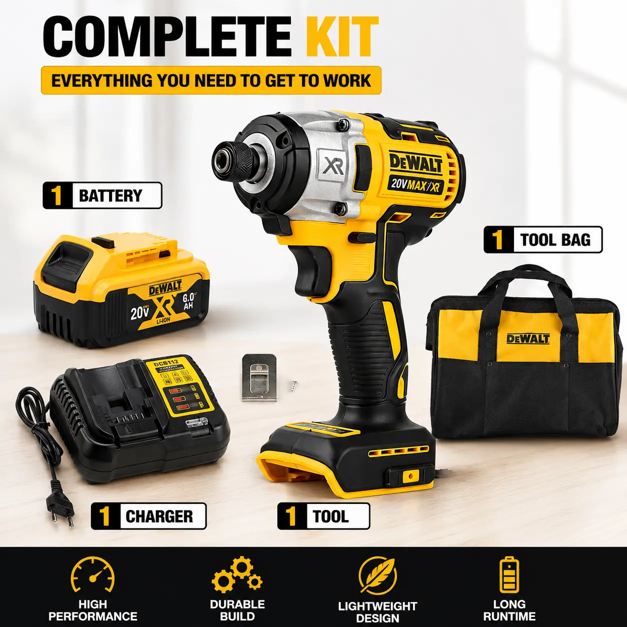Dewalt DCF887 20V Lithium-Ion Brushless Cordless Rechargeable Impact Drill & Screwdriver, Multifunctional Power Tool for Hand Tools & Multitool Applications, Cordless And Rechargeable