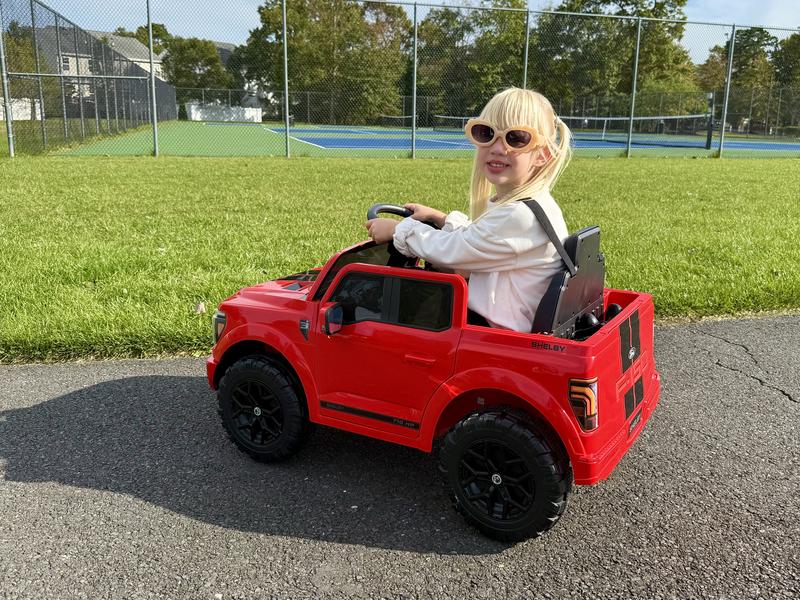 Hikiddo Electric Car Licensed Ford-Shelby F-150 12V Kids Ride on Truck Toys for Kids Toddlers with Remote & Bluetooth