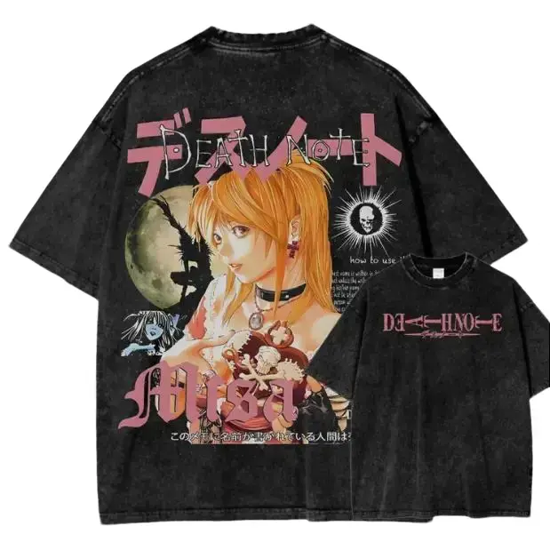 [HM 100%cotton]Death Note Misa T-Shirt, Death Note Shirt, Manga Anime Tshirt, Anime Clothing, Vintage Graphic Tees, Unisex Gothic Grunge Y2k Emo Scene Amity Affliction Style Clothes Gifts for Men Women Streetwear Menswear Womenswear funny shirts men