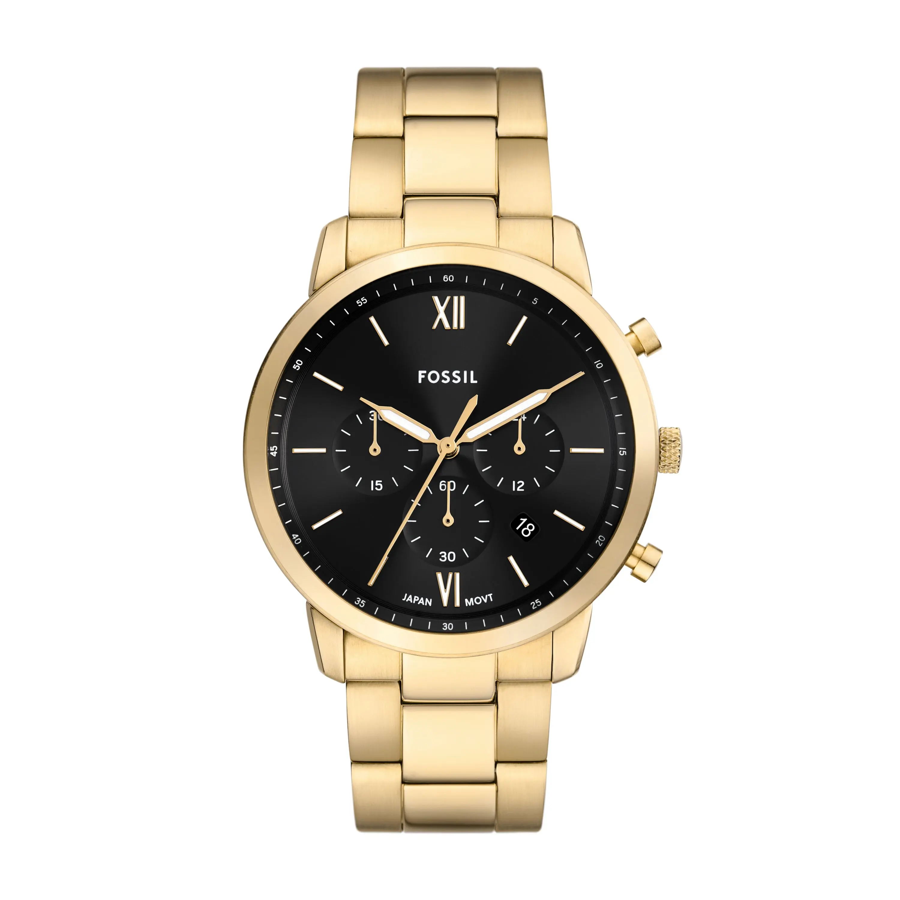 Fossil Men's Neutra 44mm Chronograph, Gold-Tone Stainless Steel Watch