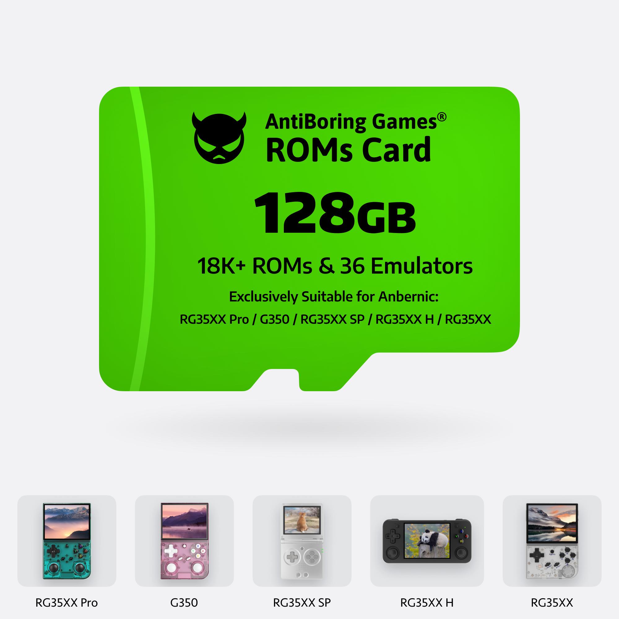 【Superb Games】128GB Card for Anbernic for RG35XXPro/G350/RG35XXSP/RG35XXH/RG35XX Ready to Play