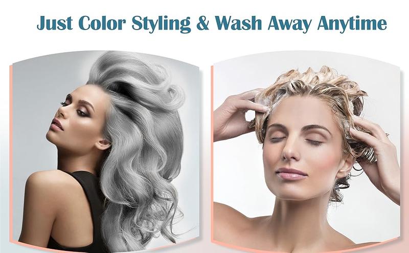 5-in-1 Silver Gray Hair Dye Shampoo, Instant Coloring in Minutes, Long-Lasting Herbal Formula, Unisex Hair Color Shampoo, 200ml