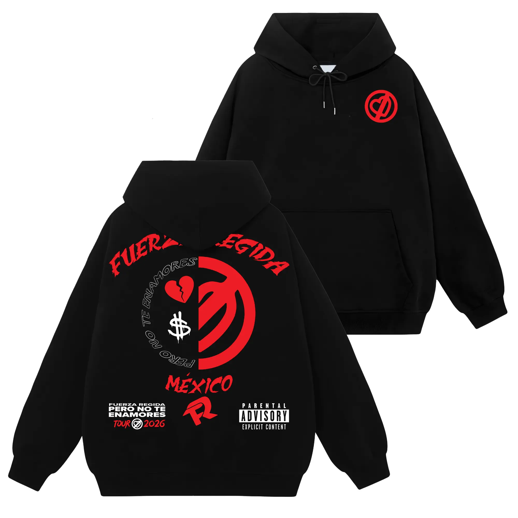 Vintage Fuerza Regida Pero No Te Enamores Album #183 Graphic T-Shirt Sweatshirt Hoodie, Tatino Streetwear Fashion, Regional Mexicano Shirt, Fuerza Regida Merch, Menswear Top Y2K Mexico, Pepper Comfort Colors