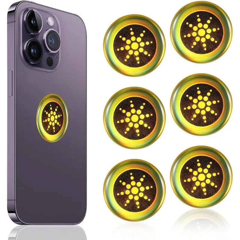 EMF Protection Stickers - Unisex Acrylic Quantum Shield Protector for Cellphone, Laptop, Airpods, Devices - 96.43% Mobile Radiation Reduction - Gold/Silver Home & Gift Electronic Accessories