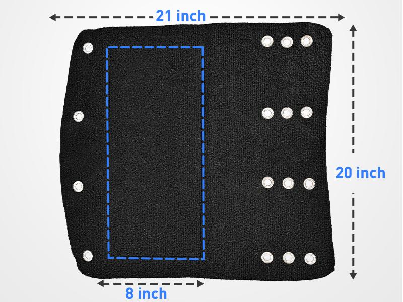 Nilight RV Step Covers 3 Pack 20 inch, Fits 8-10" Deep Camper Steps Adjustable Wrap Around RV Step Rug with Spring Works on Electrical & Manual RV Stairs Carpet for Camper Trailers Steps Outside,Black