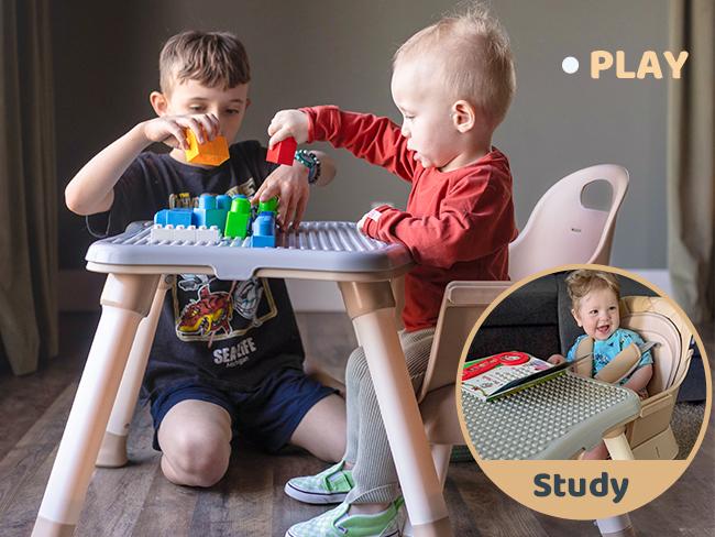 HARPPA 8-in-1 Convertible Baby High Chair, Adjustable Heights Feeding Chair & Booster Seat, Activity Table & Chair for Toddlers, Eazy to Clean, Baby Items