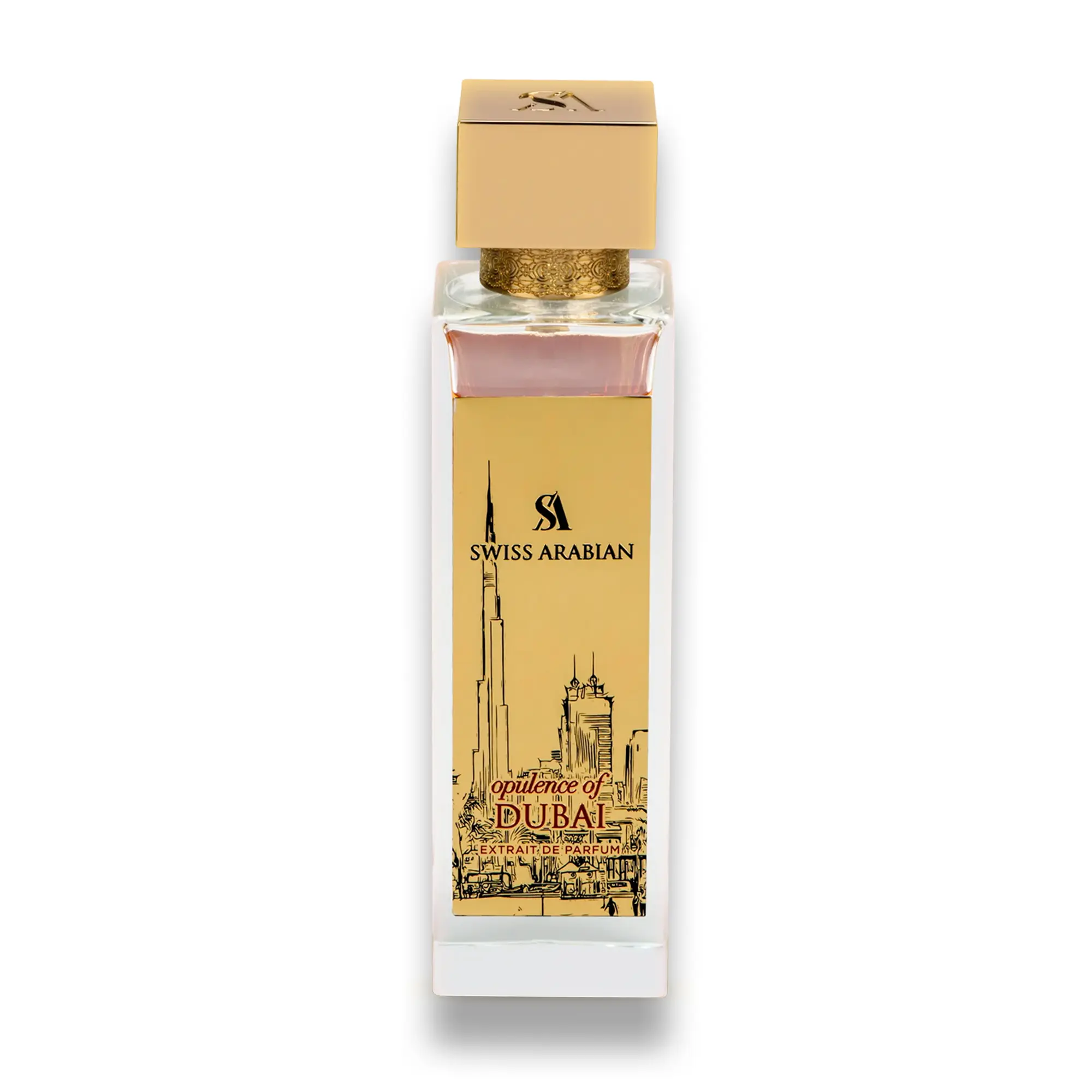 Swiss Arabian Opulence of Dubai Extrait De Parfum 100ml – Unisex Perfume with Vanilla, Chocolate, Rose & Amber – Long-Lasting Arabic Perfume for Women & Men