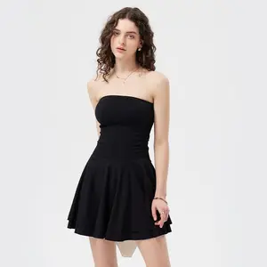 OYV Women's Spring Bandeau A-Line Mini Skirt